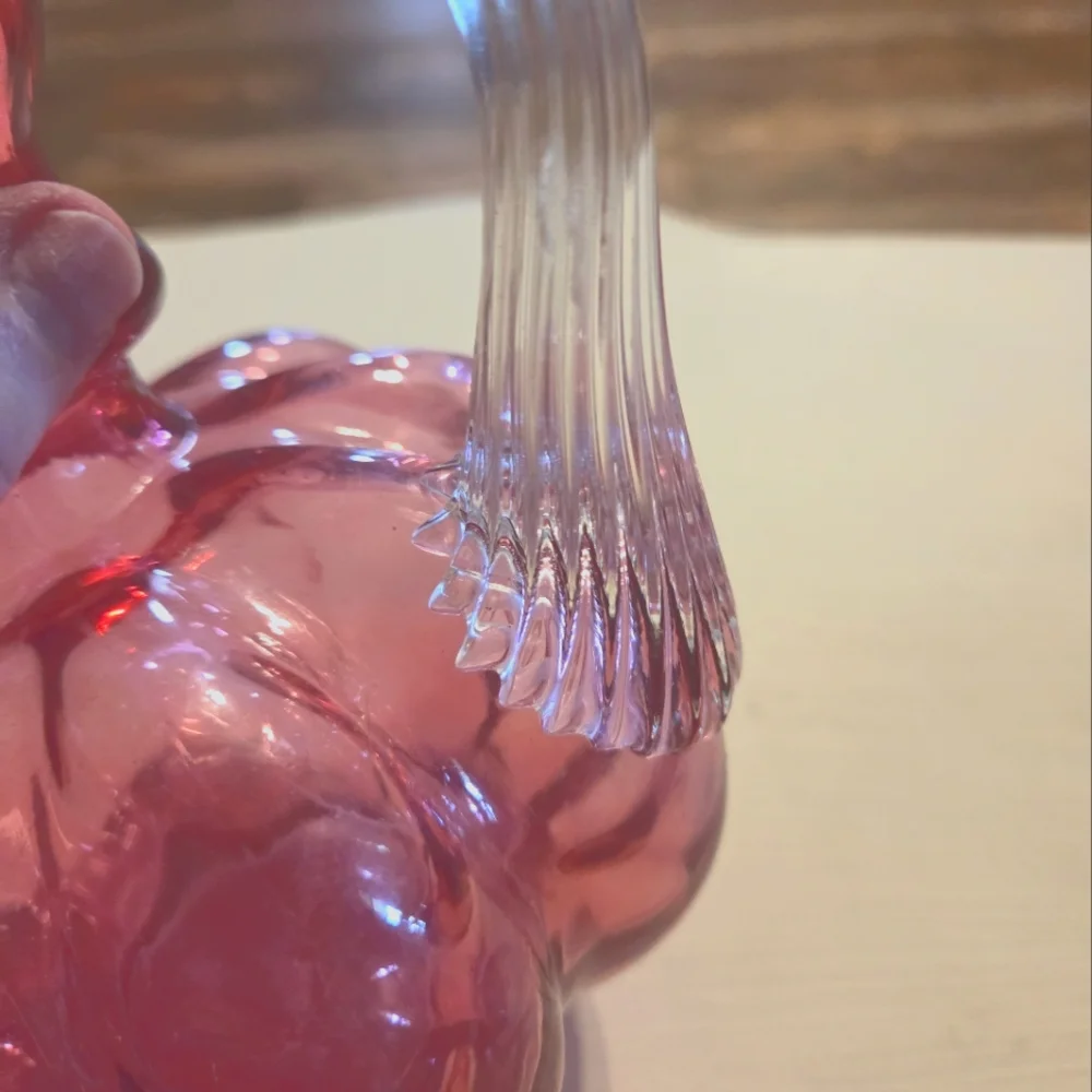 Vintage Fenton Cranberry 8" Melon Pitcher - Picture 8 of 11